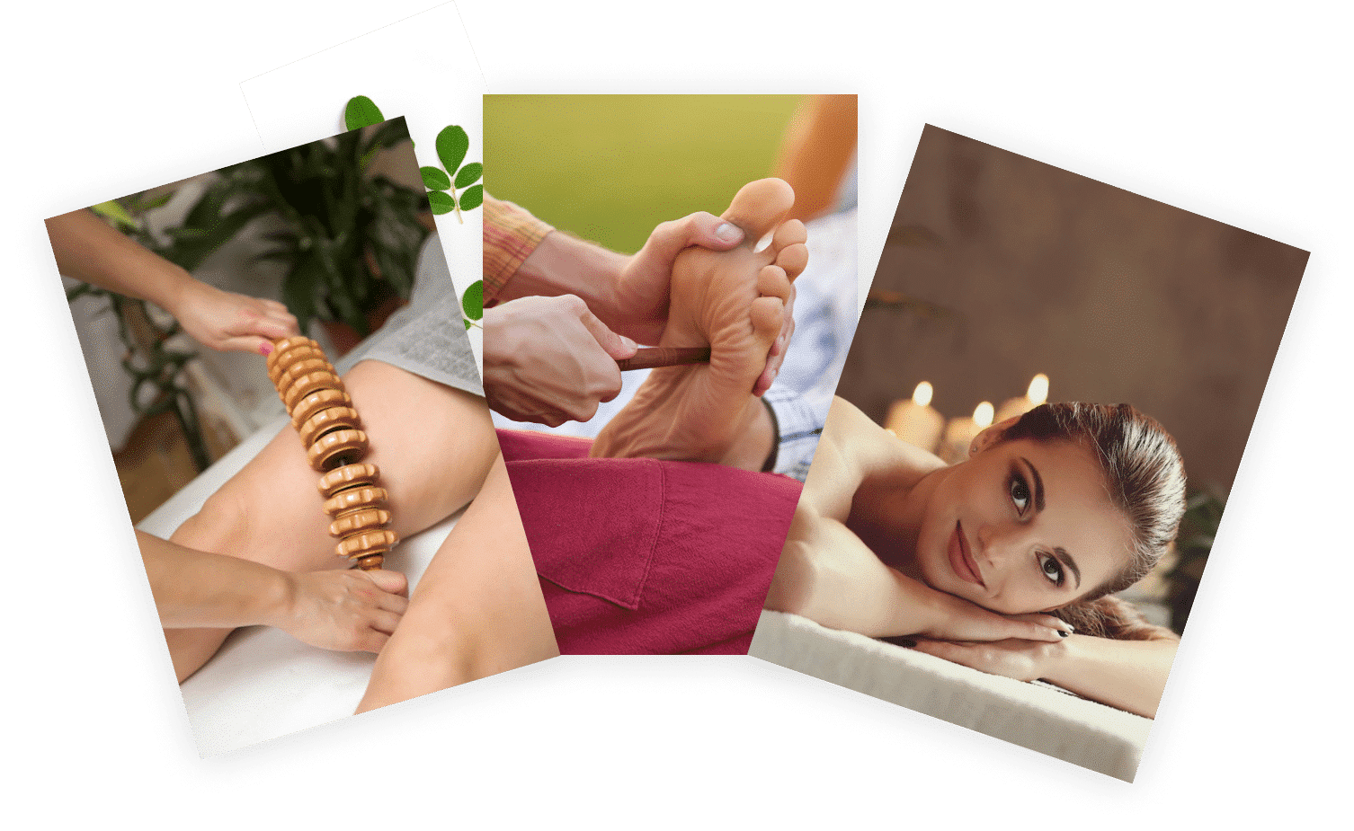 group of wood therapy massage photos